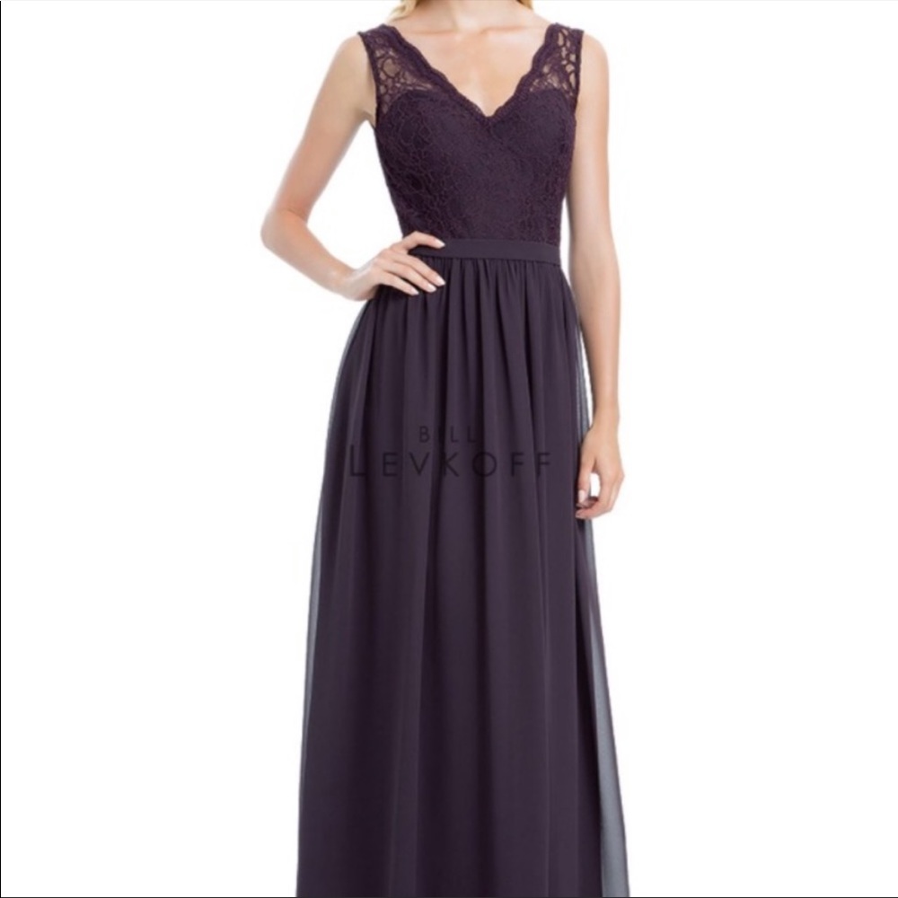 Bill Levkoff Navy bridesmaid dress